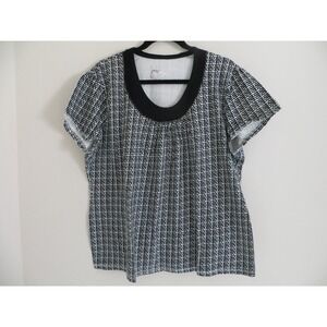 JMS Just My Size Women's Plus Size Tee Black Print Size 2X